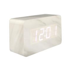 LED digital wooden voice control table alarm clock
